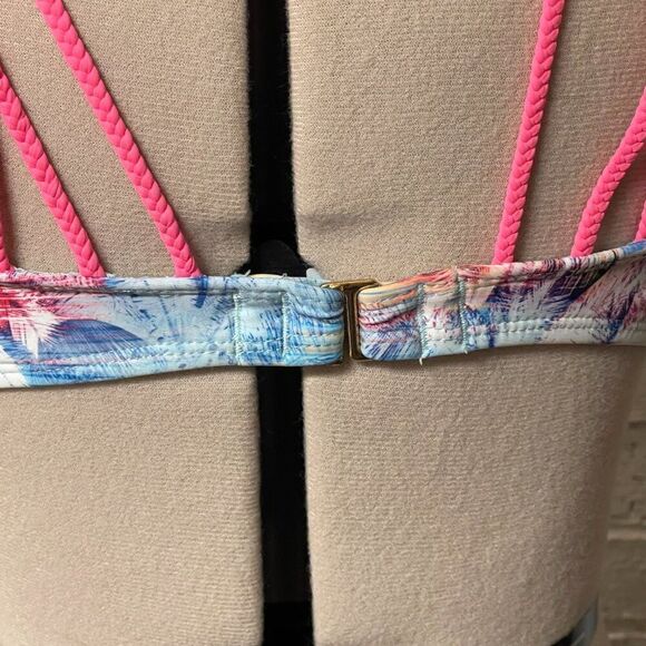 Hobie surfer ocean printed Y2K Bikini swim top Medium - Picture 7 of 11